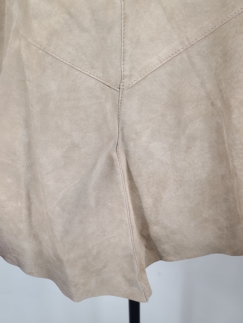 Vtg Y2K INC International Concepts Tan Boho Suede Leather Festival Poncho S/M - Picture 12 of 15